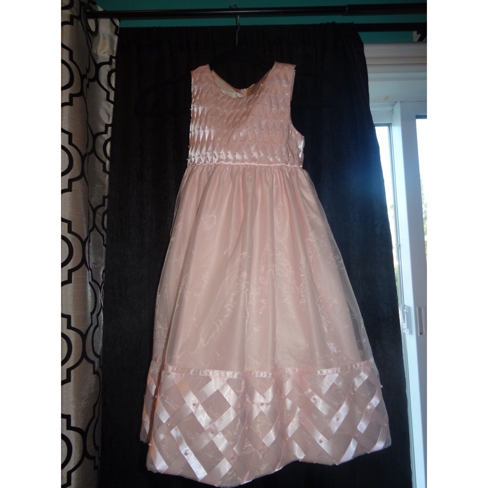 Pink Pearl Detail Dress